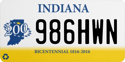 IN license plate 986HWN