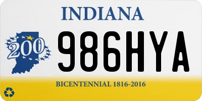 IN license plate 986HYA