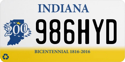 IN license plate 986HYD