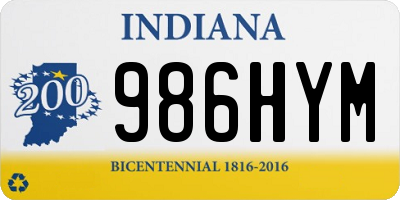 IN license plate 986HYM