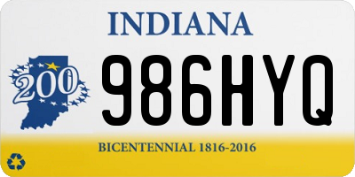 IN license plate 986HYQ