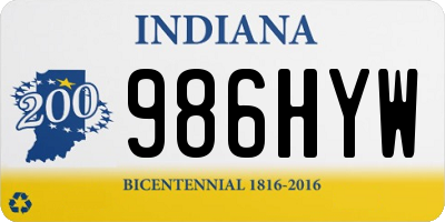 IN license plate 986HYW