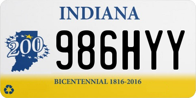 IN license plate 986HYY