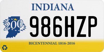 IN license plate 986HZP