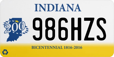 IN license plate 986HZS