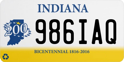 IN license plate 986IAQ