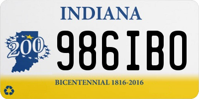 IN license plate 986IBO