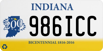 IN license plate 986ICC