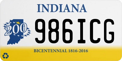 IN license plate 986ICG