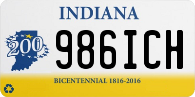 IN license plate 986ICH