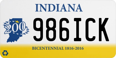 IN license plate 986ICK