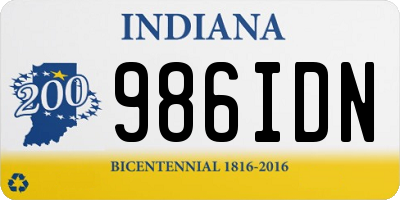 IN license plate 986IDN