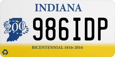 IN license plate 986IDP