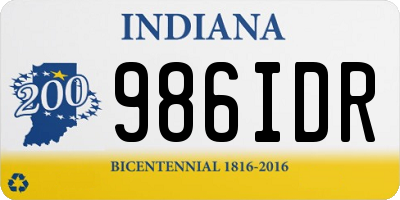 IN license plate 986IDR