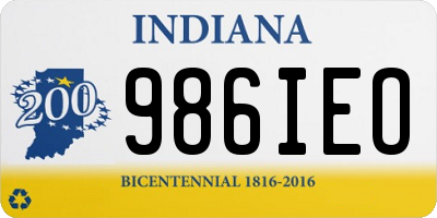 IN license plate 986IEO