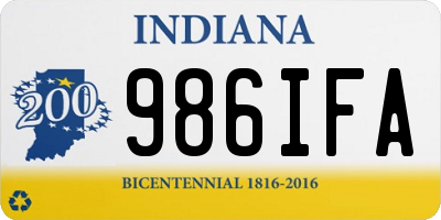 IN license plate 986IFA