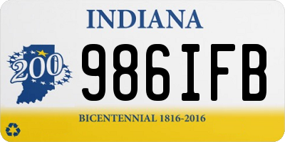 IN license plate 986IFB