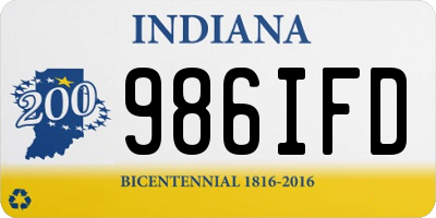IN license plate 986IFD