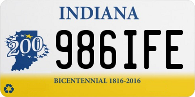 IN license plate 986IFE