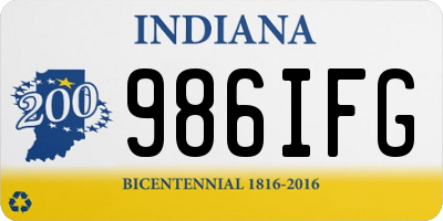 IN license plate 986IFG