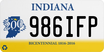 IN license plate 986IFP