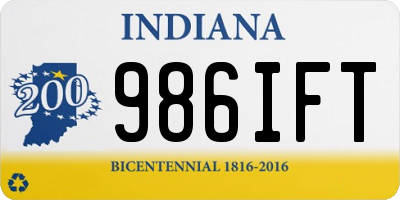 IN license plate 986IFT