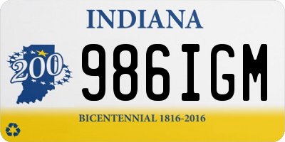 IN license plate 986IGM