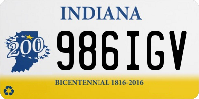 IN license plate 986IGV