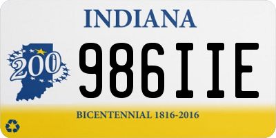 IN license plate 986IIE