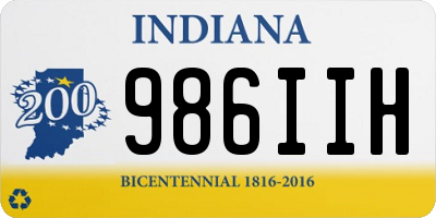 IN license plate 986IIH