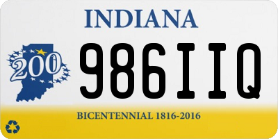 IN license plate 986IIQ