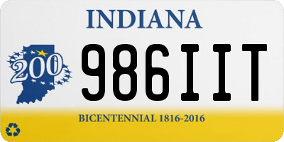 IN license plate 986IIT