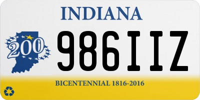 IN license plate 986IIZ