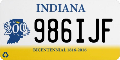 IN license plate 986IJF