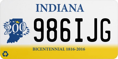 IN license plate 986IJG