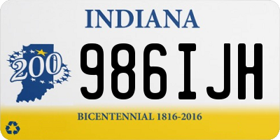 IN license plate 986IJH