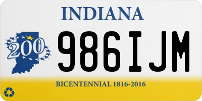 IN license plate 986IJM