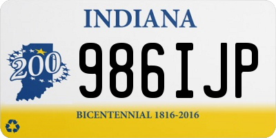 IN license plate 986IJP