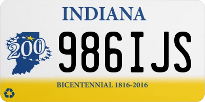 IN license plate 986IJS