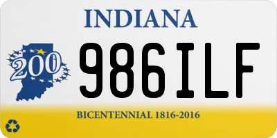 IN license plate 986ILF