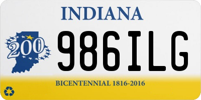 IN license plate 986ILG