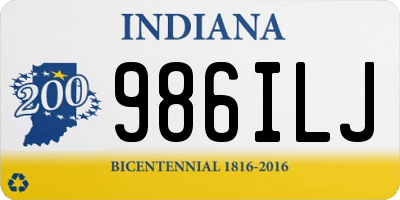 IN license plate 986ILJ