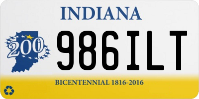 IN license plate 986ILT