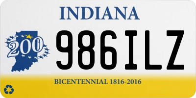 IN license plate 986ILZ