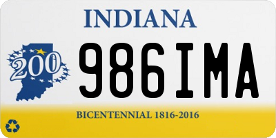 IN license plate 986IMA