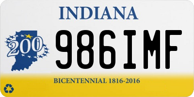 IN license plate 986IMF