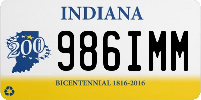 IN license plate 986IMM