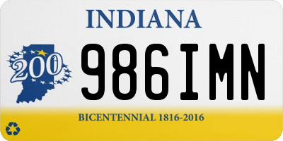 IN license plate 986IMN