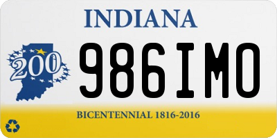 IN license plate 986IMO