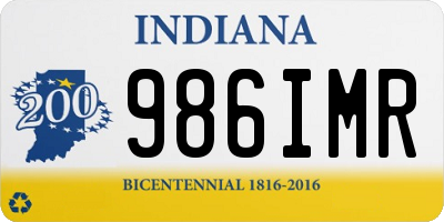 IN license plate 986IMR